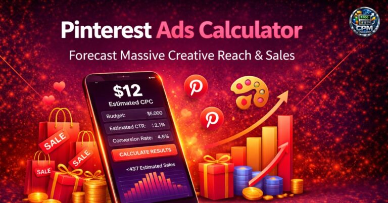Pinterest ads calculator with sales forecast