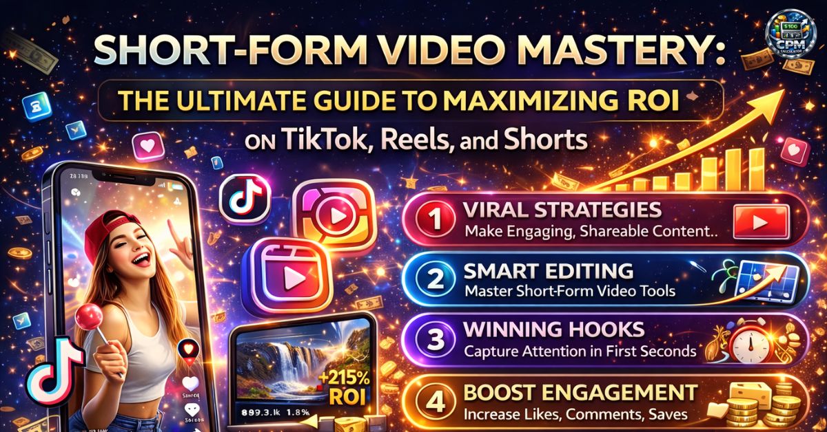 Short-Form Video Mastery 2026 The Ultimate Guide to Maximizing ROI on TikTok, Reels, and Shorts